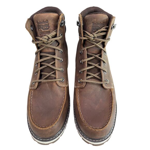 Timberland Pro Irvine Work Boots Mens 10 M Brown Leather Soft Moc Toe A42TY main image 5